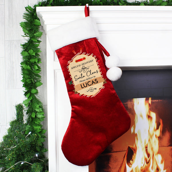 Personalised Special Delivery Luxury Stocking - Shop Personalised Gifts