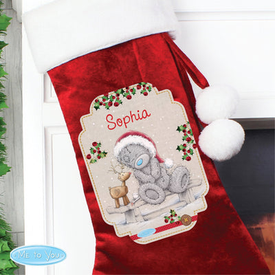 Personalised Me to You Reindeer Luxury Stocking for Christmas - Shop Personalised Gifts