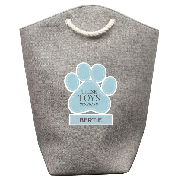 Personalised Blue Paw Print Storage Bag - Shop Personalised Gifts