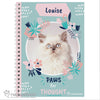 Personalised Rachael Hale 'Paws for Thought' Cat A5 Notebook