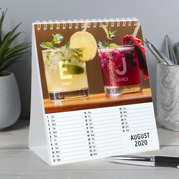 Personalised Couples Desk Calendar - Shop Personalised Gifts