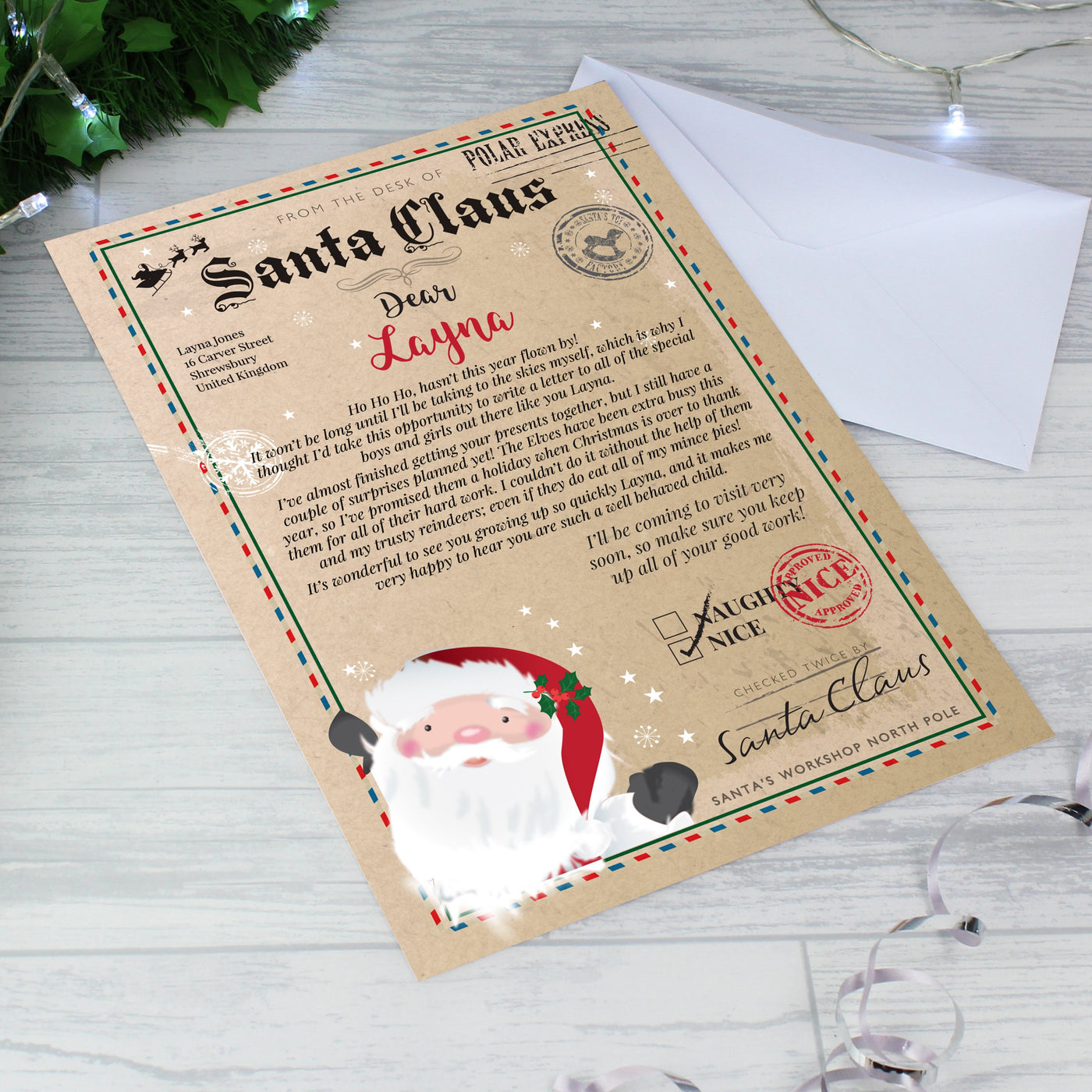 Personalised Santa Claus Letter Christmas Letter For Children - Shop Personalised Gifts
