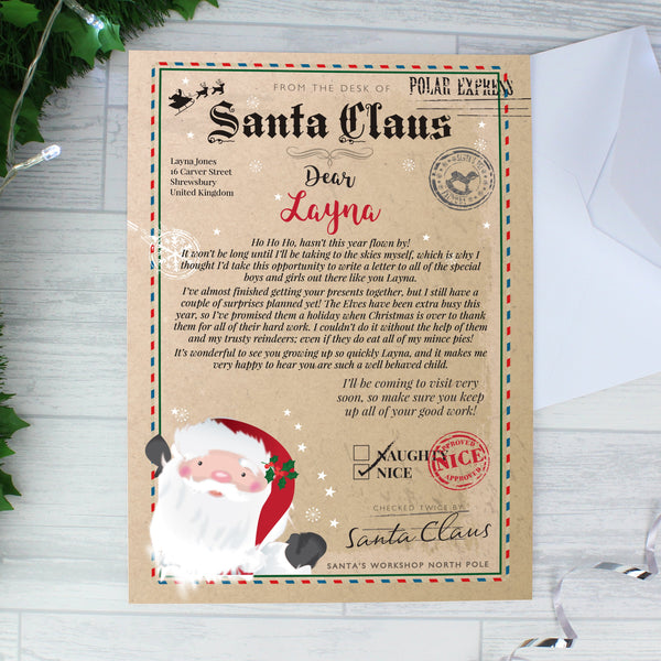 Personalised Santa Claus Letter Christmas Letter For Children - Shop Personalised Gifts