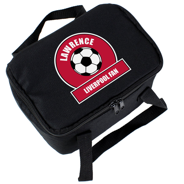 Personalised Red Football Fan Insulated Lunch Bag - Shop Personalised Gifts
