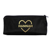 Personalised Gold Heart Black Pencil Case - Shop Personalised Gifts
