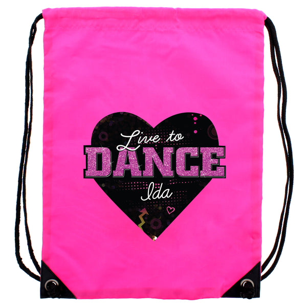 Personalised 'Live to Dance' Pink Kit Bag - Shop Personalised Gifts