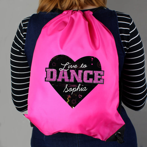 Personalised 'Live to Dance' Pink Kit Bag - Shop Personalised Gifts