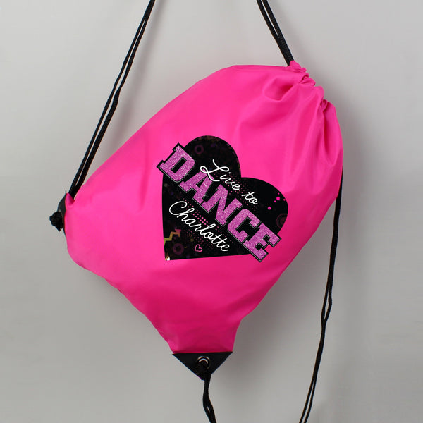 Personalised 'Live to Dance' Pink Kit Bag - Shop Personalised Gifts