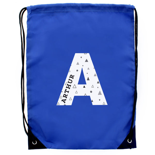Personalised Initial Blue Kit Bag - Shop Personalised Gifts