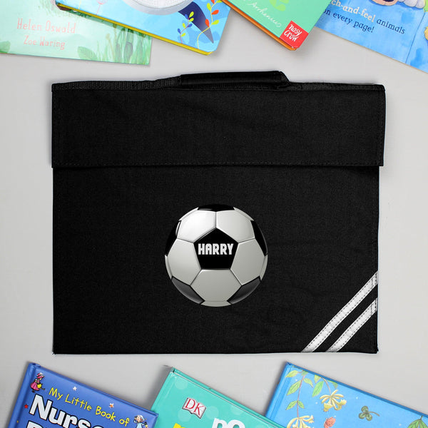 Personalised Football Black Book Bag - Shop Personalised Gifts