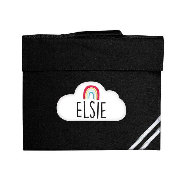 Personalised Rainbow Black Book Bag - Shop Personalised Gifts