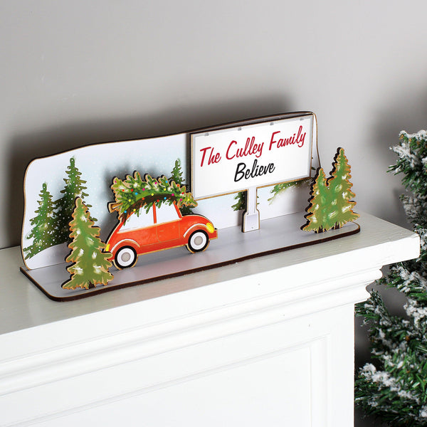 Personalised Make Your Own Driving Home For Christmas Wooden Scene Kit - Shop Personalised Gifts