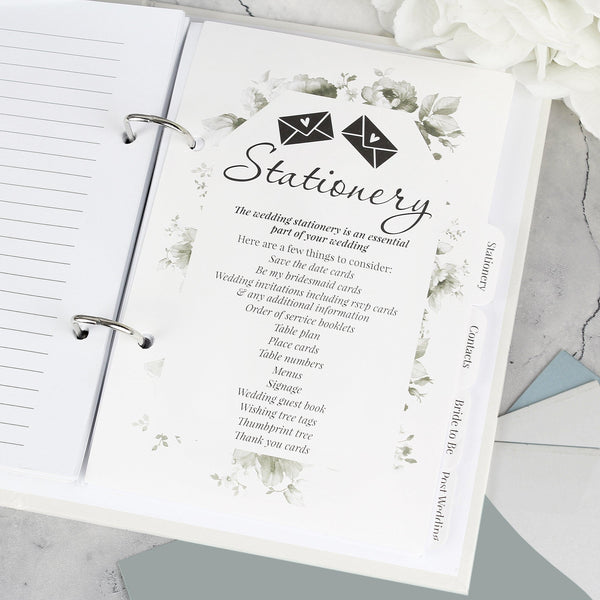 Personalised Floral Watercolour Wedding Planner - Shop Personalised Gifts