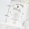 Personalised Botanical Free Text Wedding Planner
