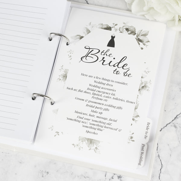 Personalised Botanical Free Text Wedding Planner