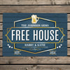 Personalised Free House Blue Metal Sign - Shop Personalised Gifts