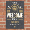 Personalised The Welcome Inn Metal Sign - Shop Personalised Gifts