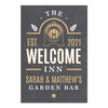 Personalised The Welcome Inn Metal Sign - Shop Personalised Gifts