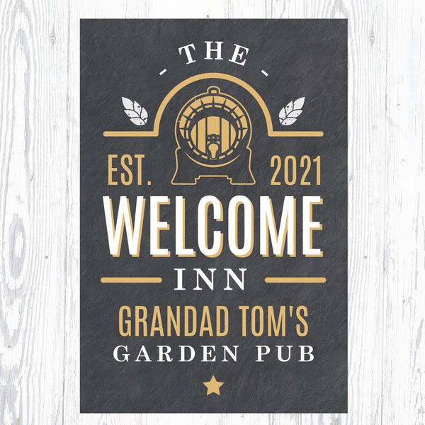 Personalised The Welcome Inn Metal Sign - Shop Personalised Gifts
