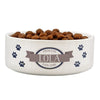 Personalised Blue Paws 14cm Medium White Pet Bowl - Shop Personalised Gifts