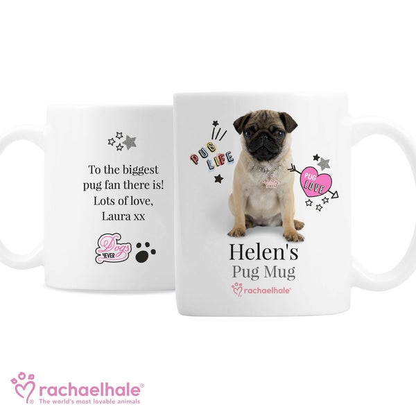 Personalised Rachael Hale Ceramic Doodle Pug Mug - Shop Personalised Gifts