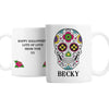 Personalised Sugar Skull Halloween Mug - Shop Personalised Gifts