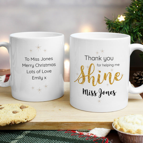Personalised Shine Teacher Ceramic Mug - Shop Personalised Gifts