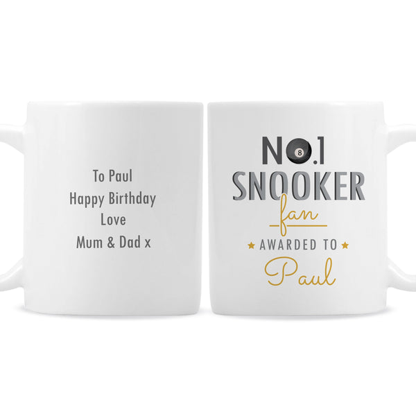 Personalised No.1 Snooker Fan Ceramic Mug - Shop Personalised Gifts