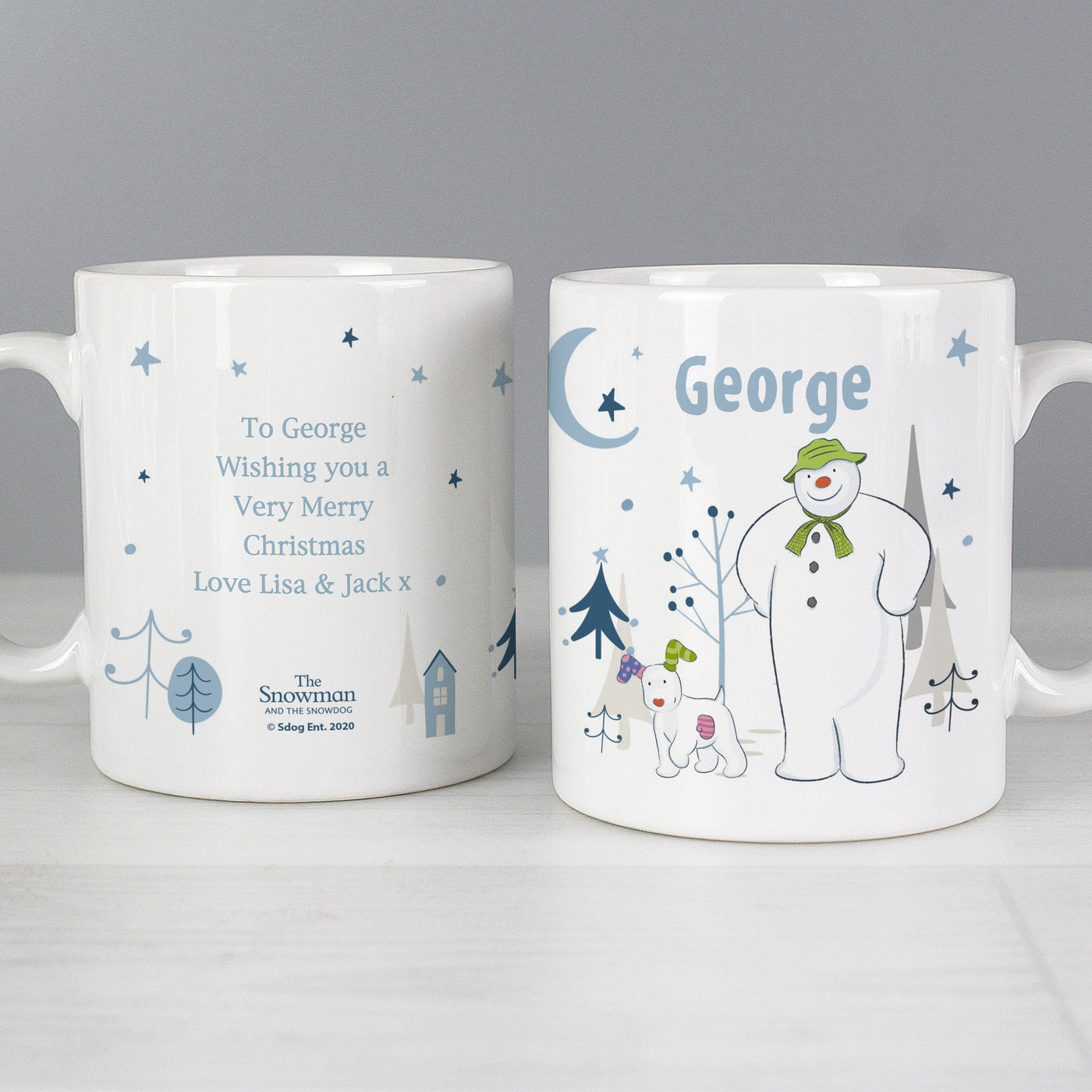 Personalised The Snowman and the Snowdog Ceramic Mug - Shop Personalised Gifts