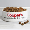 Personalised Christmas Dinner 14cm Medium Pet Bowl - Shop Personalised Gifts