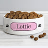 Personalised Pink Plaque 14cm Medium Pet Bowl - Shop Personalised Gifts