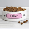 Personalised Pink Plaque 14cm Medium Pet Bowl - Shop Personalised Gifts