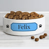 Personalised Blue Plaque 14cm Medium Pet Bowl - Shop Personalised Gifts