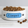 Personalised Blue Plaque 14cm Medium Pet Bowl - Shop Personalised Gifts