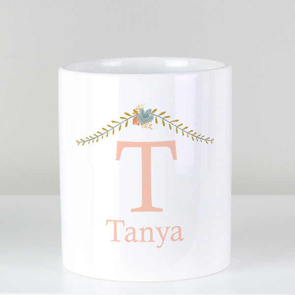 Personalised Floral Bouquet Ceramic Storage Pot - Shop Personalised Gifts