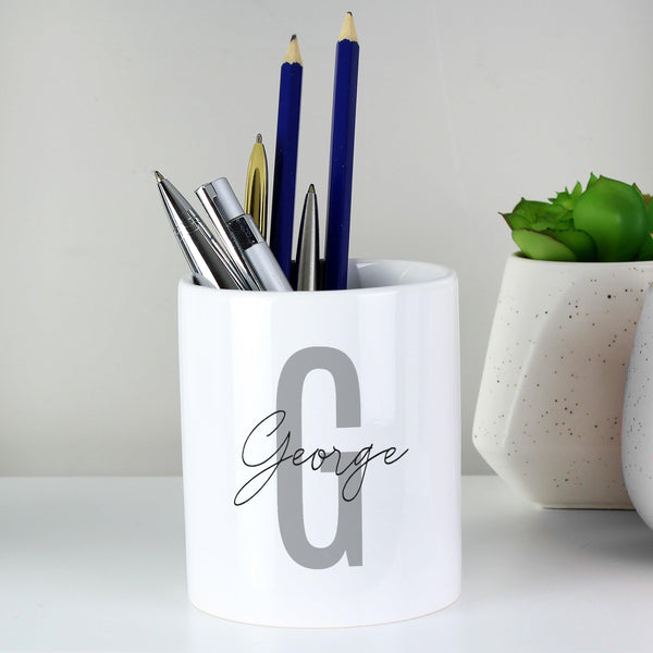 Personalised Initial & Name Ceramic Storage Pot - Shop Personalised Gifts