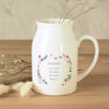Personalised Floral Flower Ceramic Jug