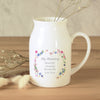 Personalised Floral Flower Ceramic Jug