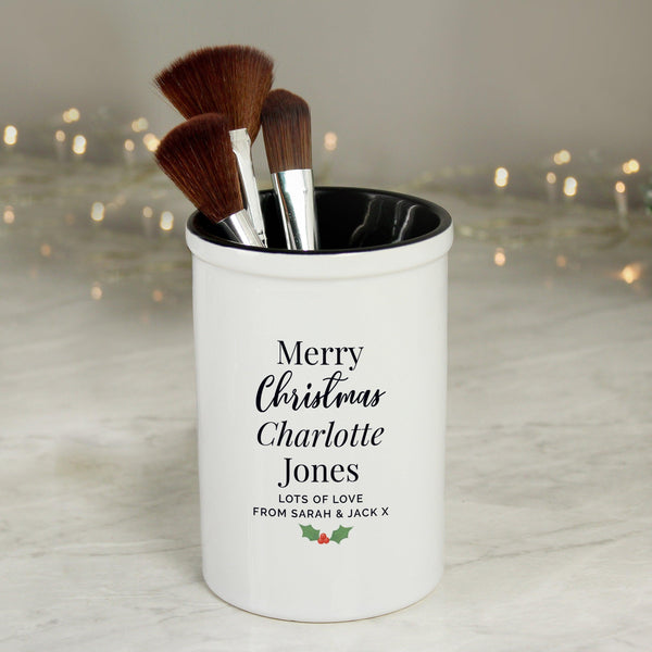 Personalised Christmas Free Text Ceramic Storage Pot - Shop Personalised Gifts