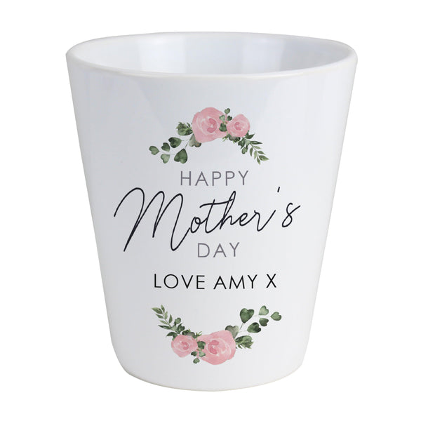 Personalised Abstract Rose Happy Mothers Day Plant Pot - Shop Personalised Gifts