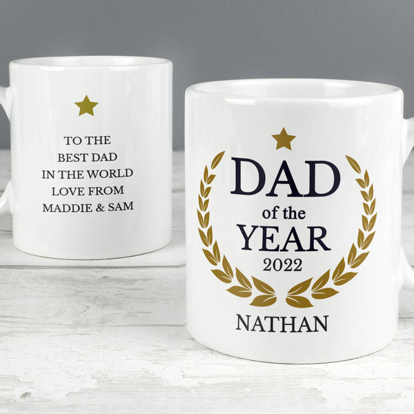 Personalised Dad of the Year Ceramic Mug - Shop Personalised Gifts