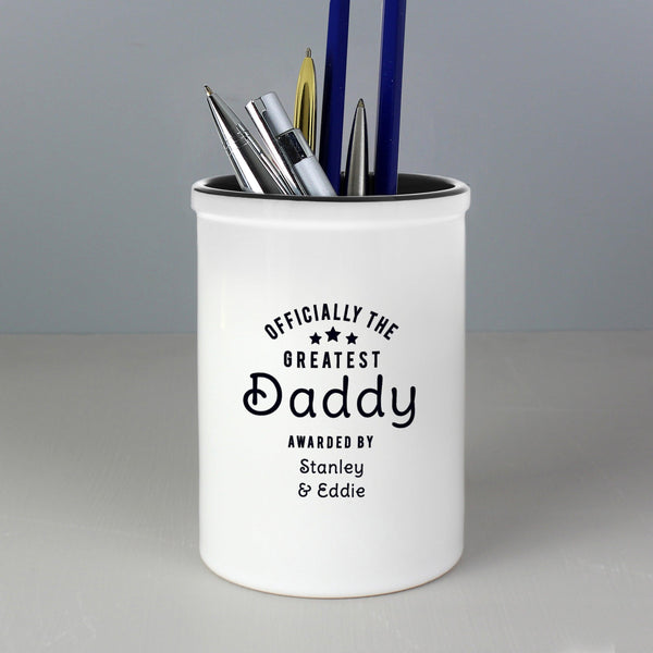 Personalised Officially the Greatest Ceramic Storage Pot - Shop Personalised Gifts