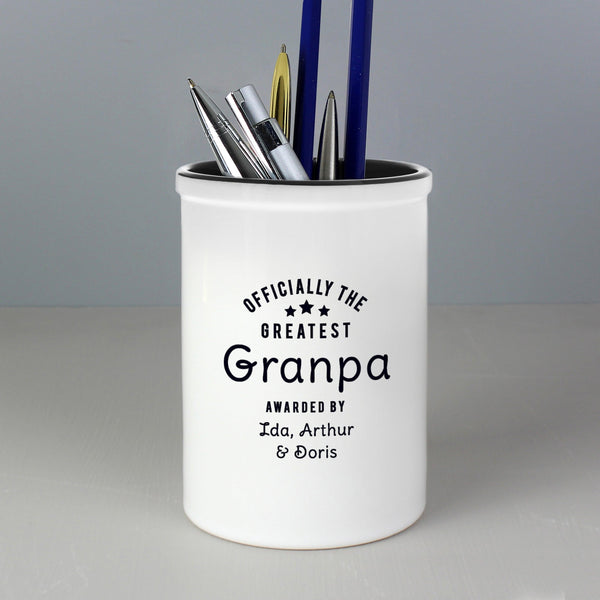 Personalised Officially the Greatest Ceramic Storage Pot - Shop Personalised Gifts