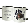 Personalised Paw Print Pet Photo Upload Black Handled Ceramic Mug