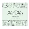 Personalised Mr & Mrs Botanical Glass Chopping Board/Worktop Saver
