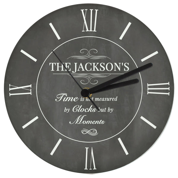 Personalised Measured In Moments Glass Clock - Shop Personalised Gifts
