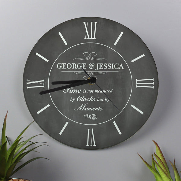 Personalised Measured In Moments Glass Clock - Shop Personalised Gifts