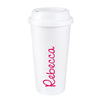 Personalised Pink Name Island Double Walled Travel Mug - Shop Personalised Gifts