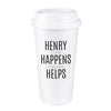 Personalised Black Text Slogan Double Walled Travel Mug - Shop Personalised Gifts