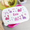 Personalised Girly Dinosaurs Name Only Pink Lunch Box - Shop Personalised Gifts